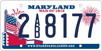 MD license plate 2AB8177