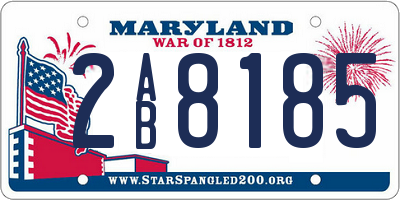 MD license plate 2AB8185