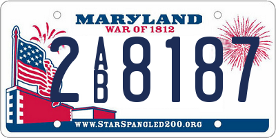MD license plate 2AB8187