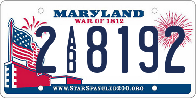 MD license plate 2AB8192