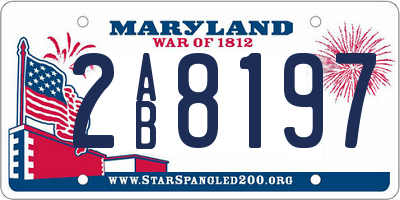 MD license plate 2AB8197