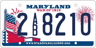 MD license plate 2AB8210