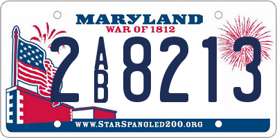 MD license plate 2AB8213