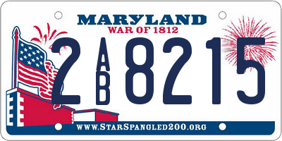MD license plate 2AB8215