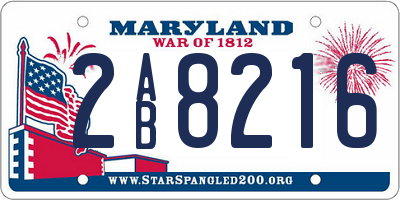 MD license plate 2AB8216