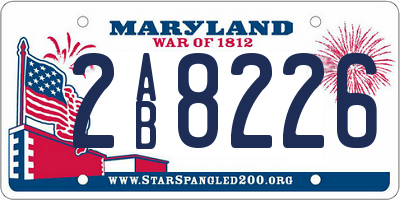 MD license plate 2AB8226