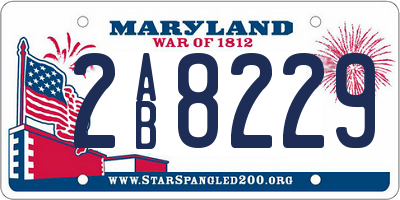 MD license plate 2AB8229