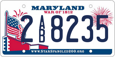 MD license plate 2AB8235
