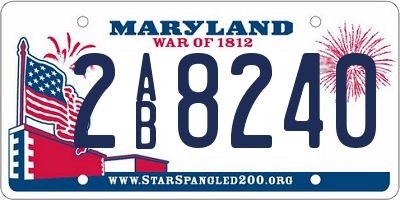 MD license plate 2AB8240