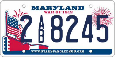 MD license plate 2AB8245