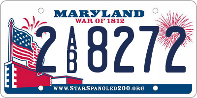 MD license plate 2AB8272