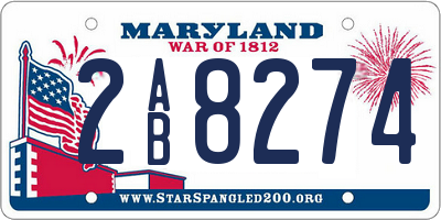 MD license plate 2AB8274