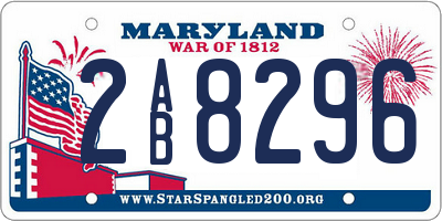 MD license plate 2AB8296