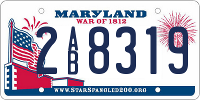 MD license plate 2AB8319