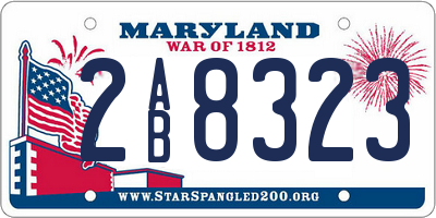 MD license plate 2AB8323