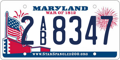 MD license plate 2AB8347