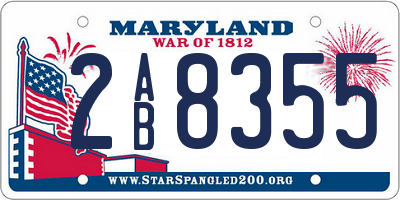 MD license plate 2AB8355