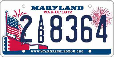 MD license plate 2AB8364