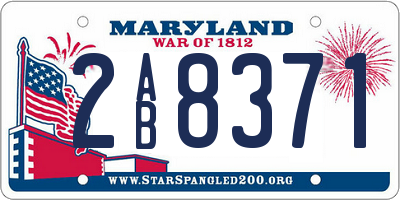 MD license plate 2AB8371