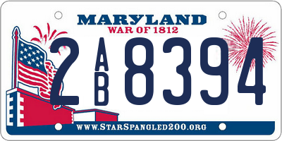 MD license plate 2AB8394
