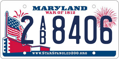 MD license plate 2AB8406