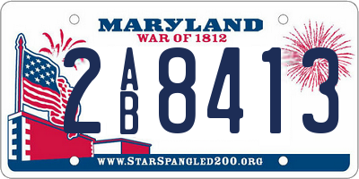 MD license plate 2AB8413