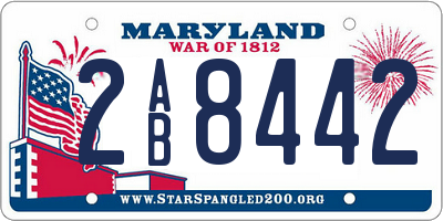 MD license plate 2AB8442