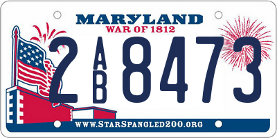 MD license plate 2AB8473