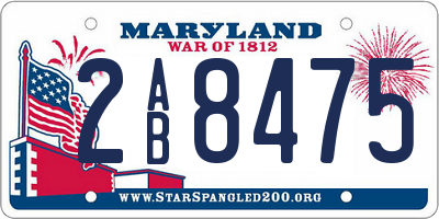 MD license plate 2AB8475