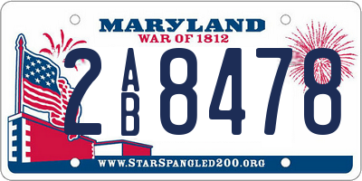 MD license plate 2AB8478