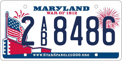 MD license plate 2AB8486