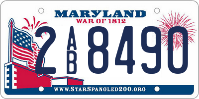 MD license plate 2AB8490