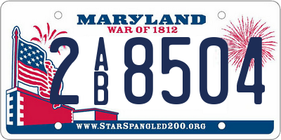 MD license plate 2AB8504
