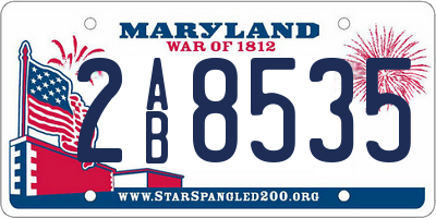 MD license plate 2AB8535