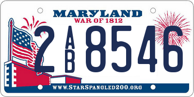MD license plate 2AB8546