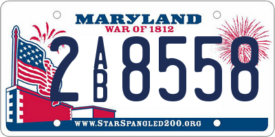 MD license plate 2AB8558