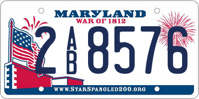 MD license plate 2AB8576