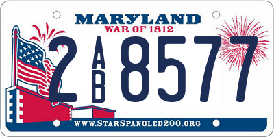 MD license plate 2AB8577
