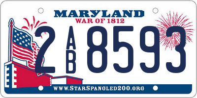 MD license plate 2AB8593
