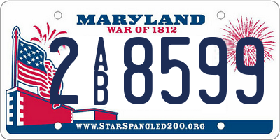 MD license plate 2AB8599