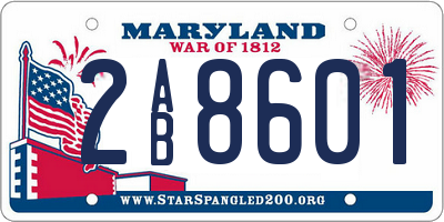 MD license plate 2AB8601