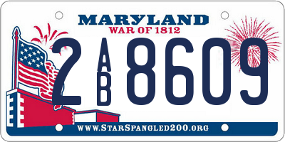 MD license plate 2AB8609