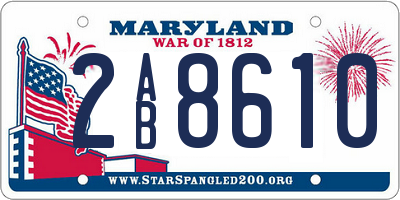 MD license plate 2AB8610