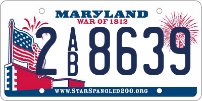 MD license plate 2AB8639