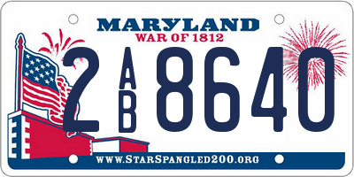MD license plate 2AB8640