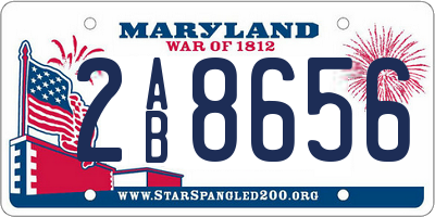 MD license plate 2AB8656