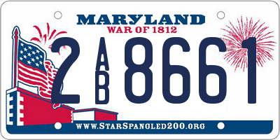 MD license plate 2AB8661