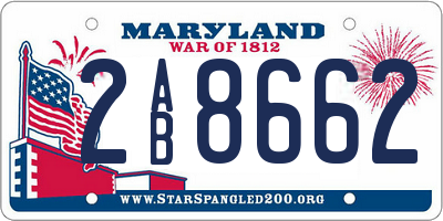 MD license plate 2AB8662