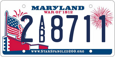 MD license plate 2AB8711