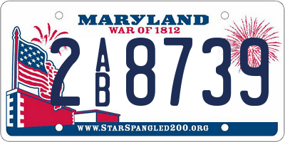 MD license plate 2AB8739